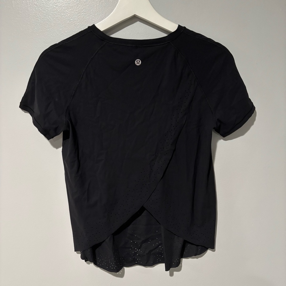 Lululemon Quick Pace Short Sleeve Tee Black Size 4 - Picture 5 of 5